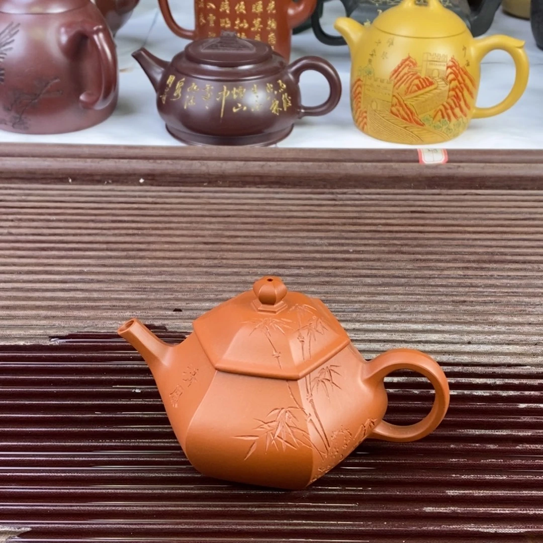 梦***空茶壶紫砂白20 六方文旦