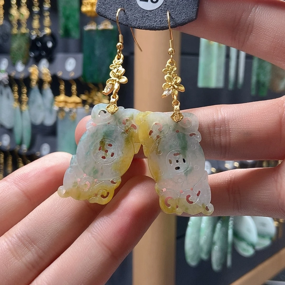 翡翠未镶嵌耳饰翡翠