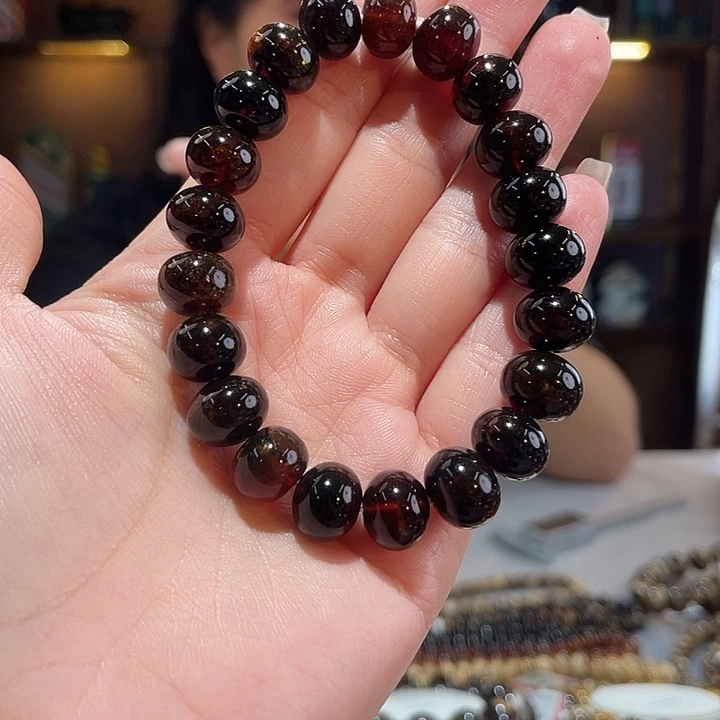 琥珀未镶嵌手链11m翳