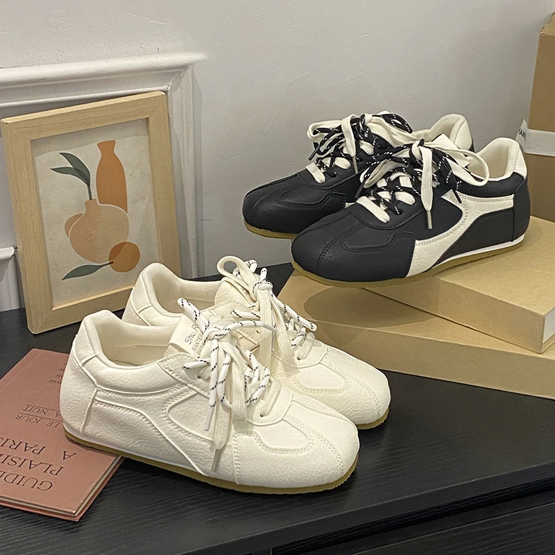 厚底女士增高德训鞋2025春秋新款配裙子阿甘鞋女休闲鞋百搭小白鞋