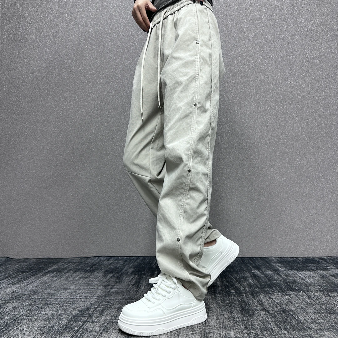 秋冬男款新款加绒男士休闲裤简约长裤宽松冬季男裤直筒卫裤脏脏裤