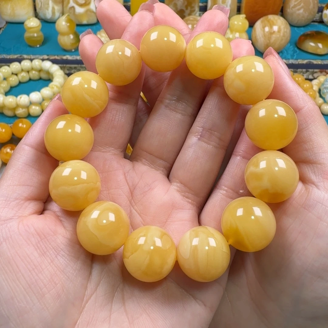 琥珀未镶嵌手链同料