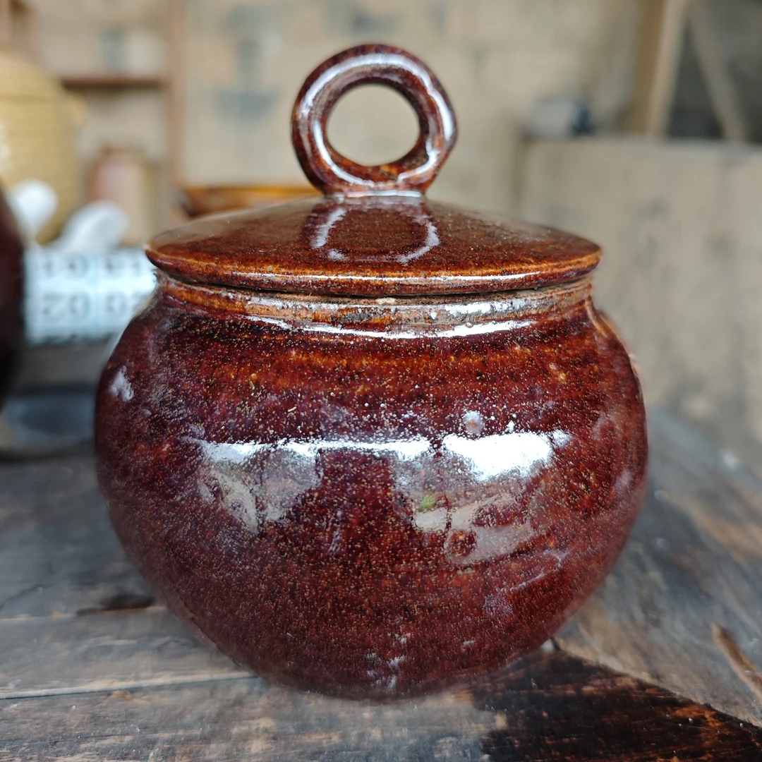 015非遗手工拉坯陶罐450cc带盖