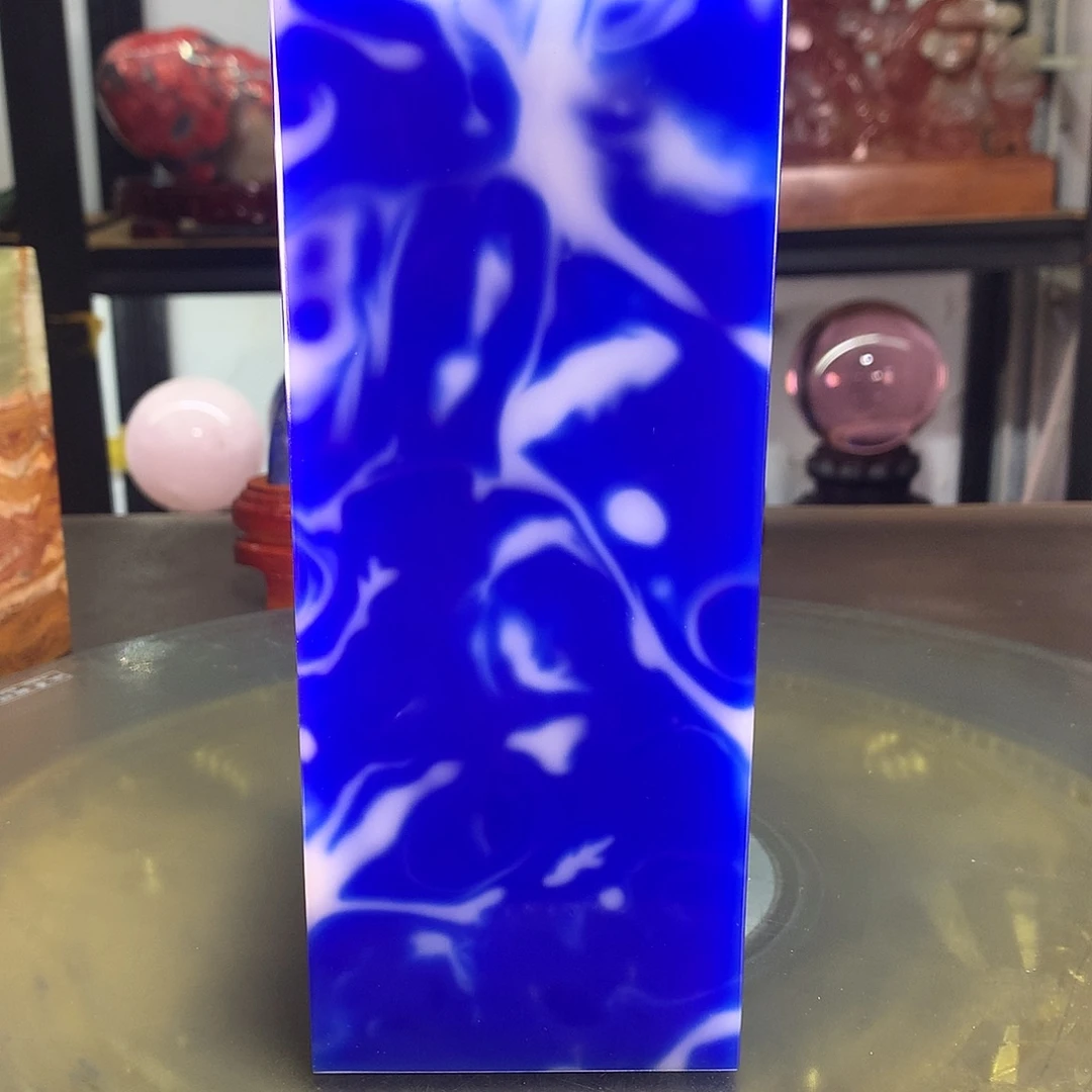 利***发石材巴西青花摆件
