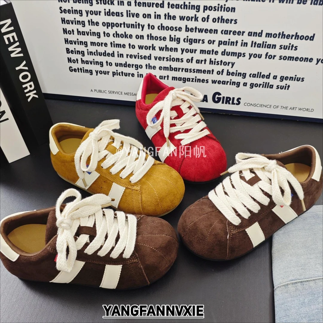 YANGFAN阳帆2025秋季新款美拉德阿甘鞋女学生休闲运动百搭德训鞋