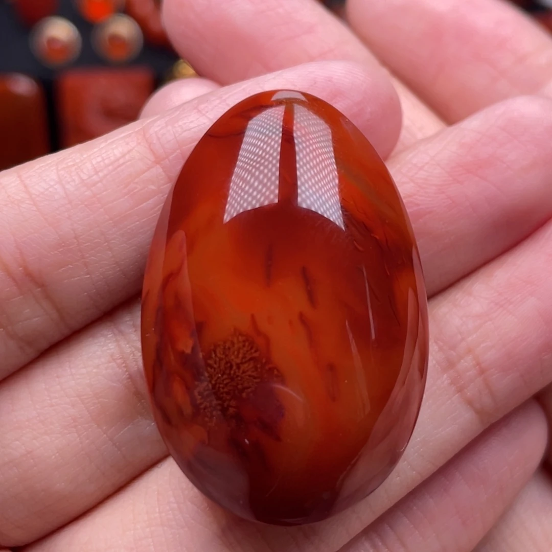 南红玛瑙未镶嵌珠宝奇石蛋面吊坠