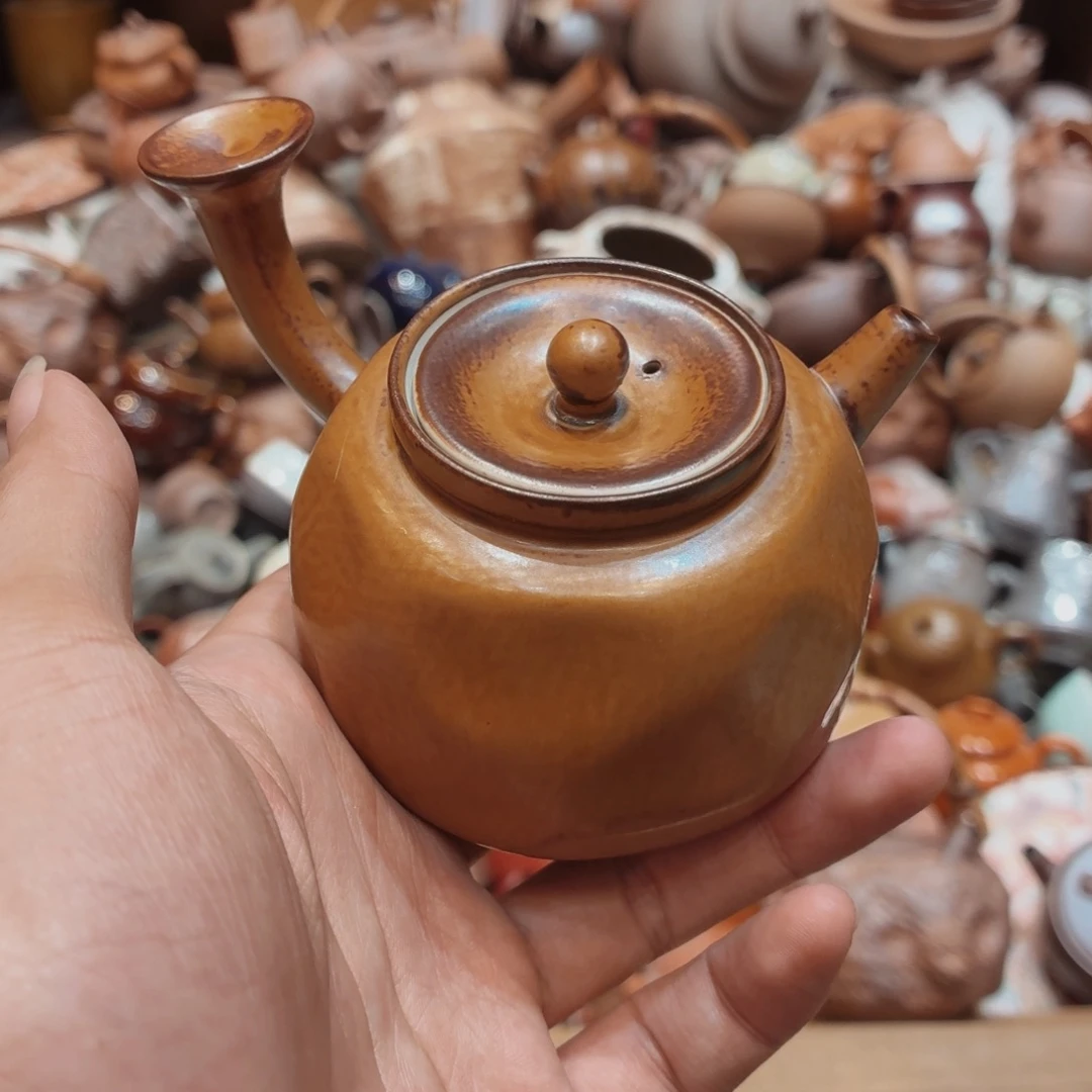 柴烧老岩泥手工茶器皿