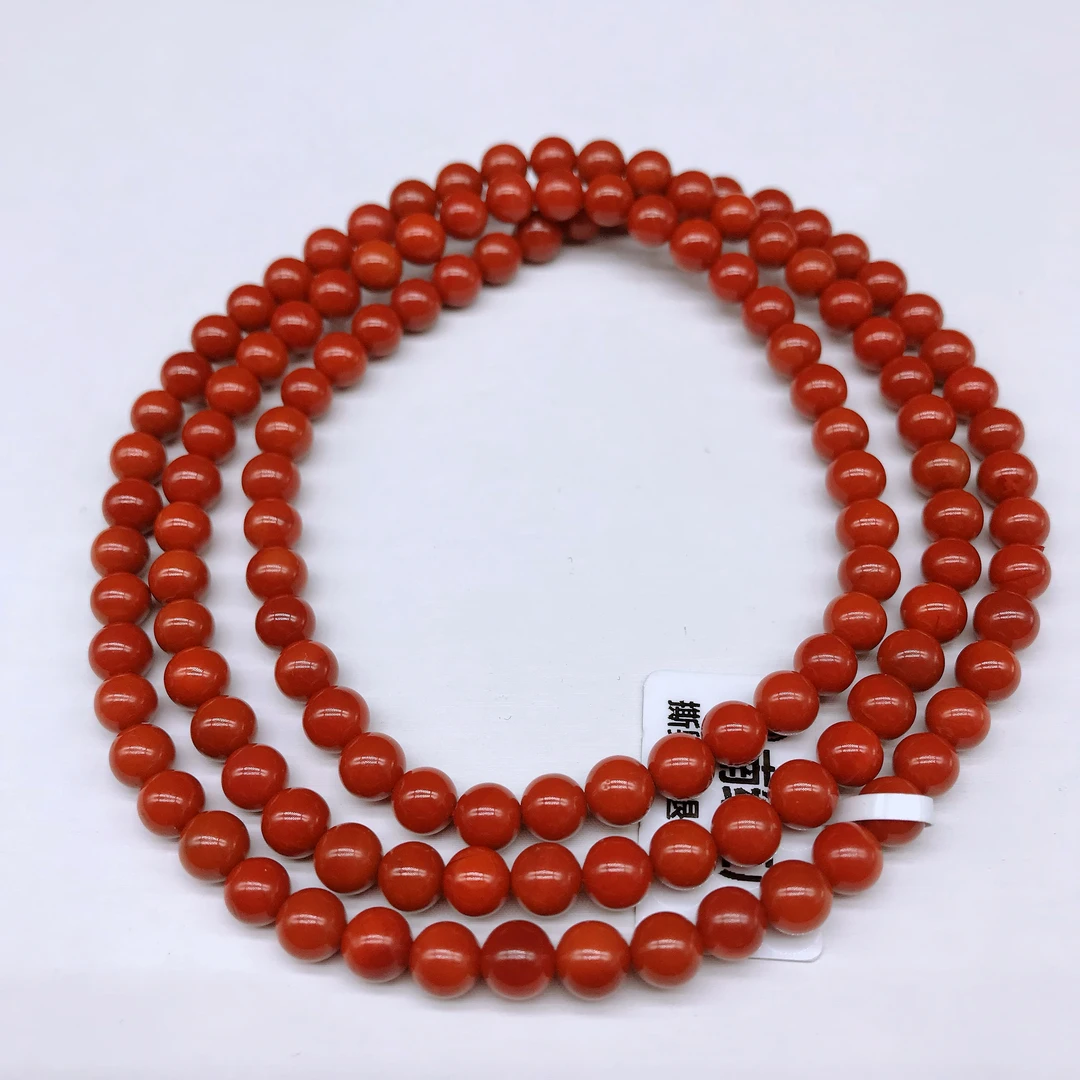 【领源】南红四川瓦西百搭气质多圈手链5mm（一条）