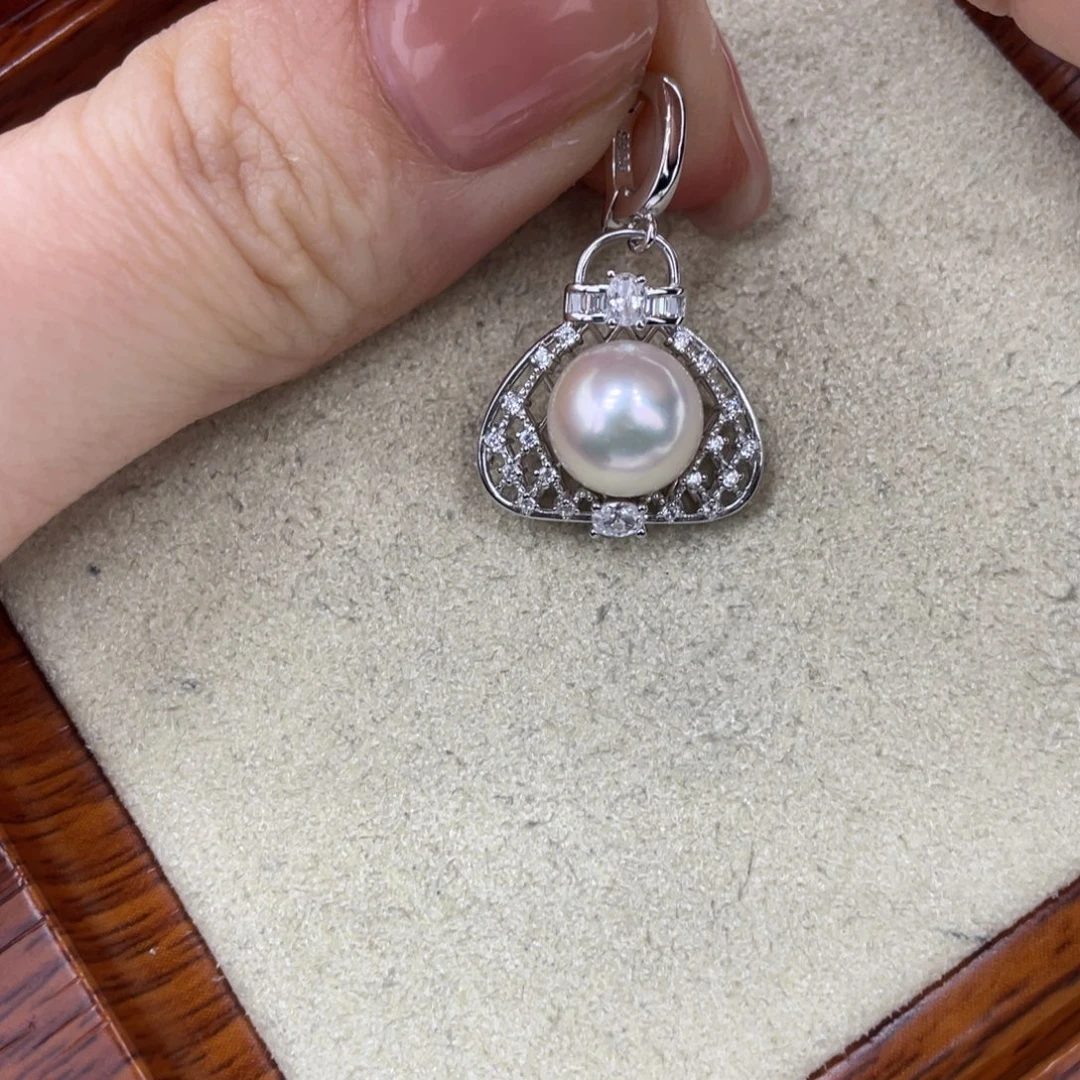 颈饰银S925镶嵌海水珍珠