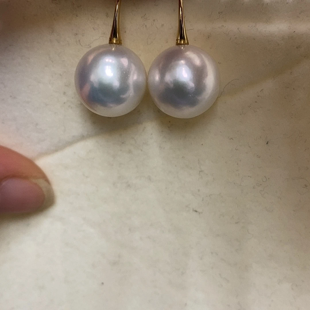 耳饰淡水珍珠18K金镶嵌