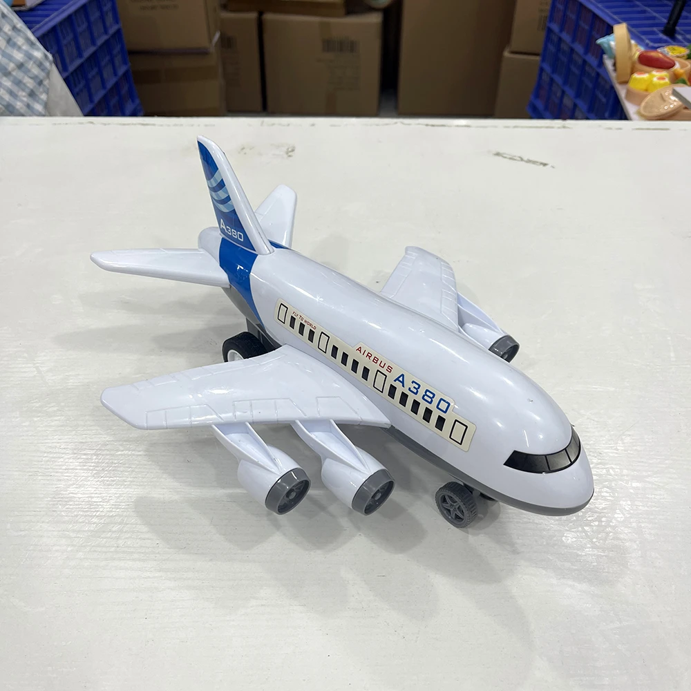 【J】30厘米的惯性白色飞机3-8-0男孩生日礼物