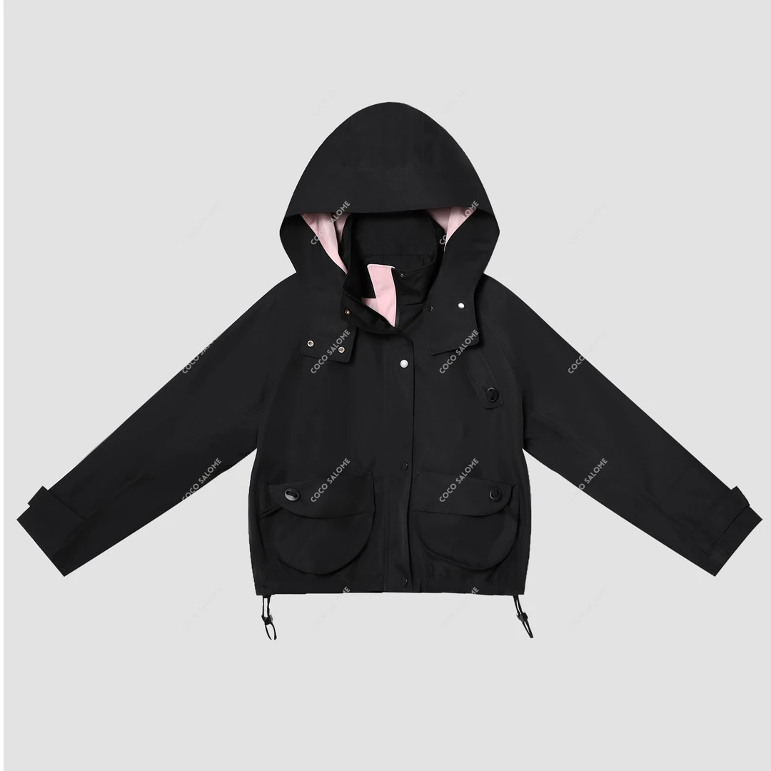 安安推荐【飞行员】撞色内里下摆抽绳设计休闲外套BL-WTW31299N