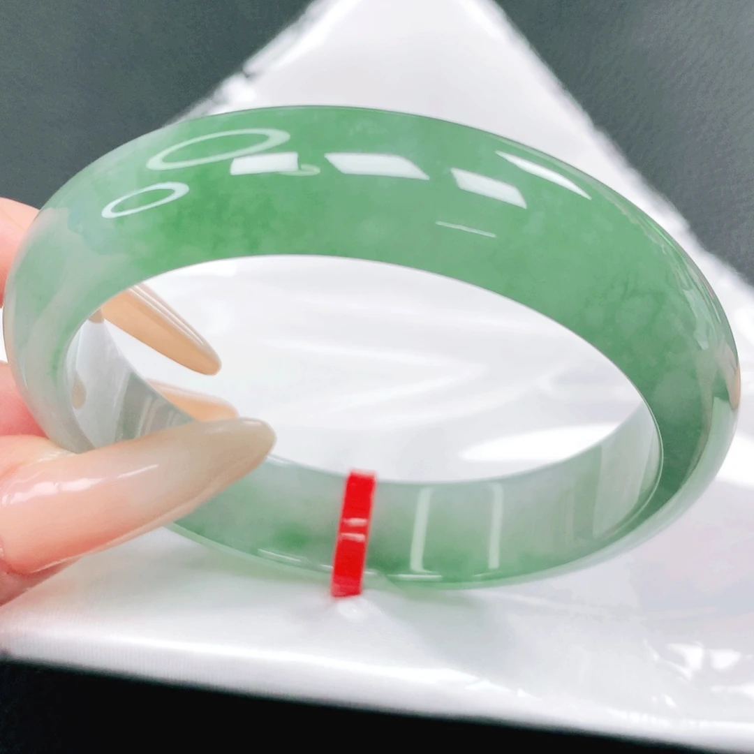 翡翠未镶嵌手镯57.58