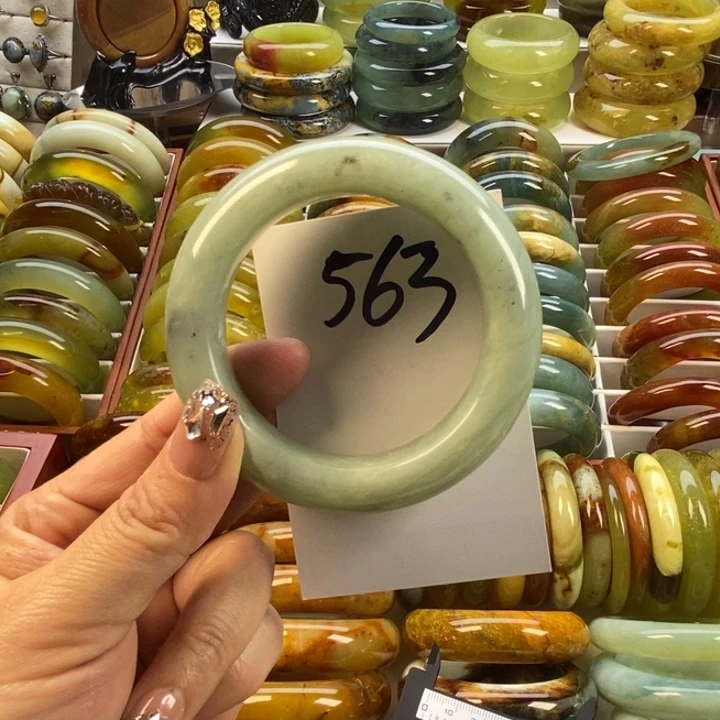 蛇纹石玉未镶嵌手镯57.8-58