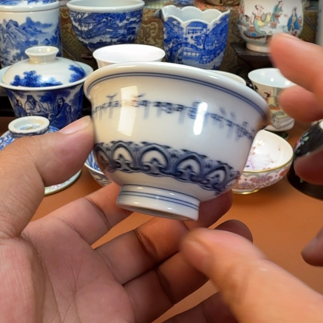 梵***谷陶杯子景德镇全手工手绘陶瓷