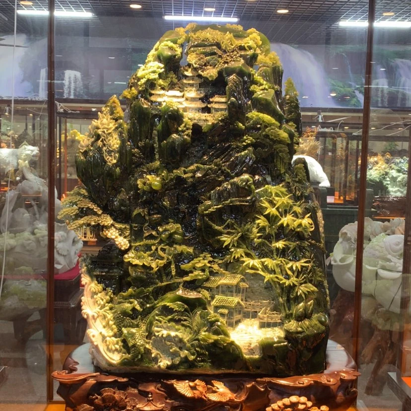 【闪购商品】未镶嵌蛇纹石玉摆件覆膜