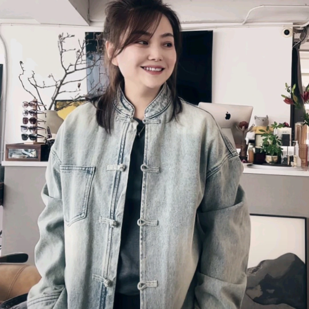 娜迪亚时尚休闲中式牛仔外套