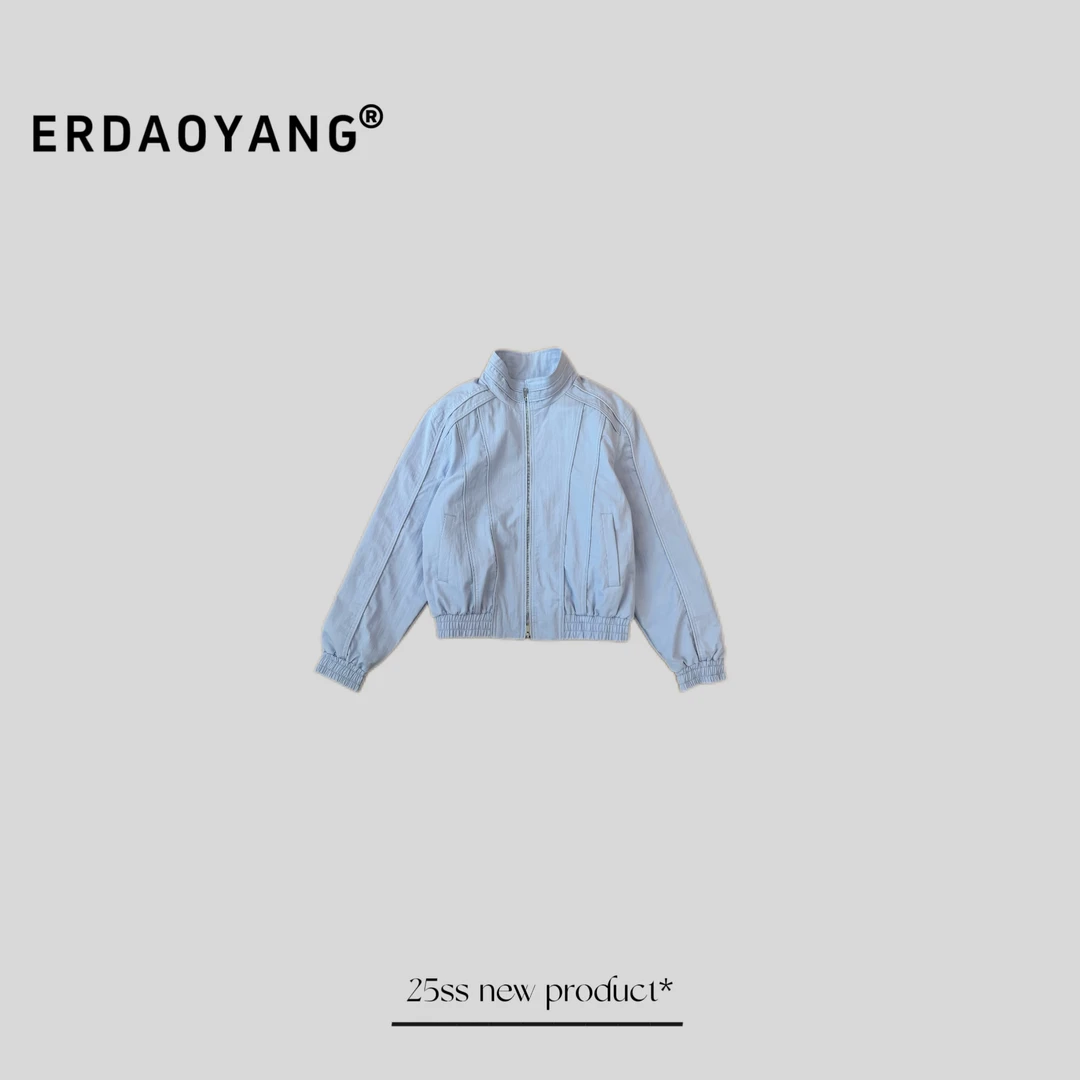 ERDAOYANG "海盐天空" 早春立领线条拼接夹克外套WT6013