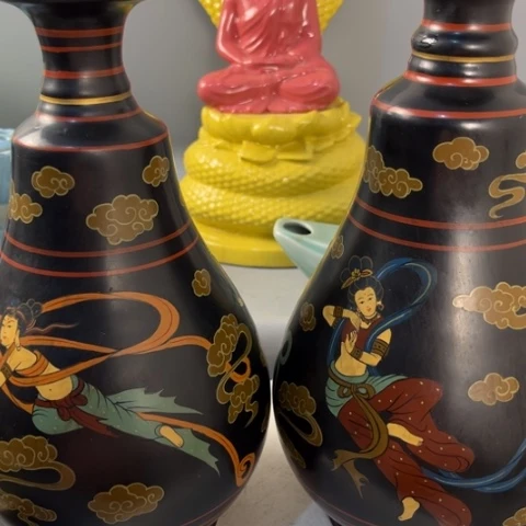 摆件汝 窑 大 漆器