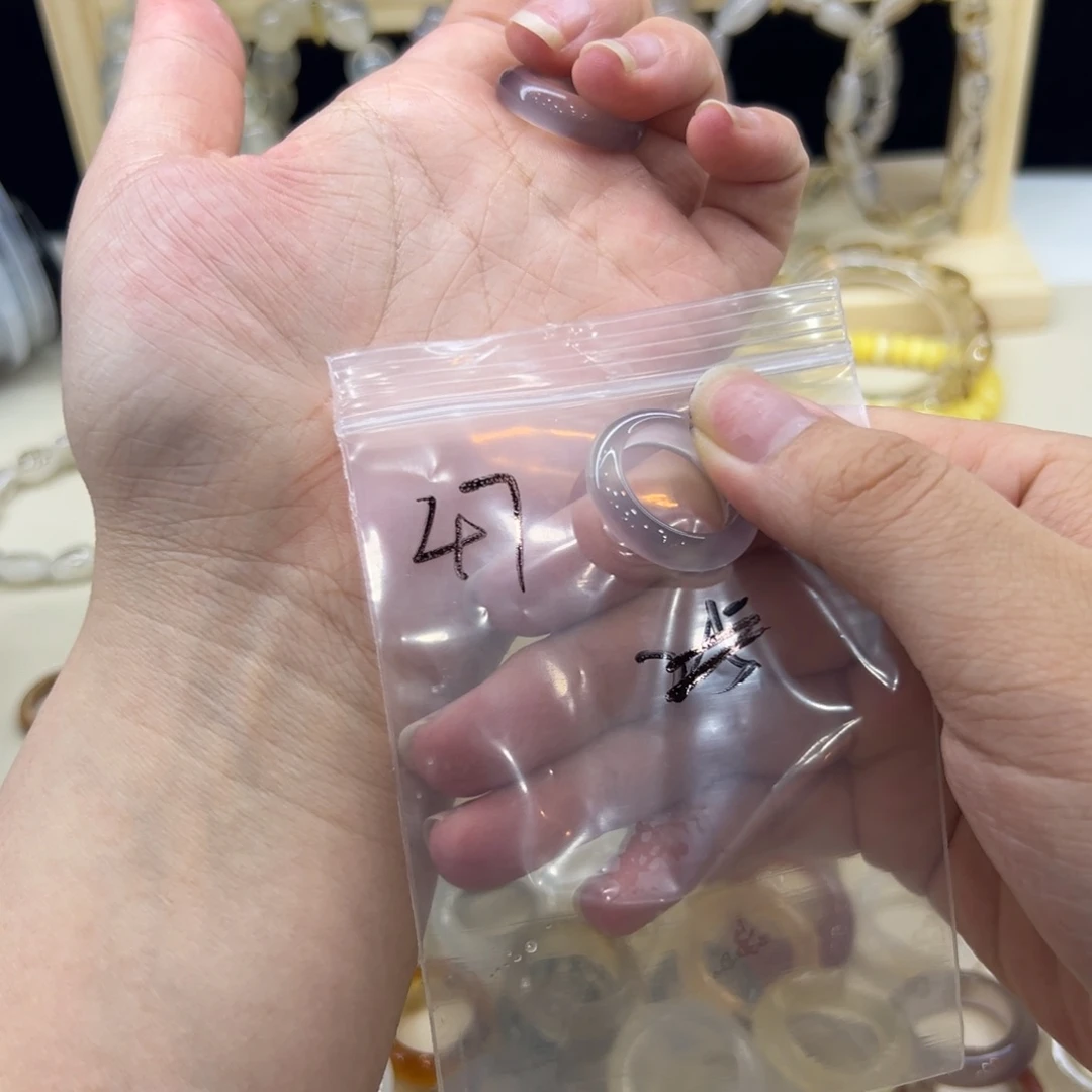 玛瑙/玉髓戒指合金47港12