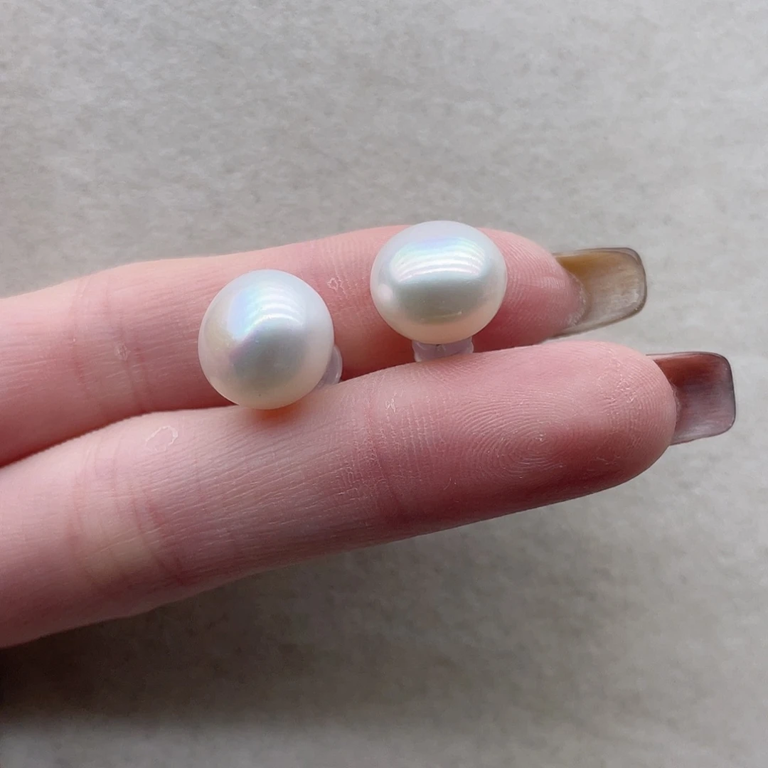 淡水珍珠耳饰26银S925镶嵌