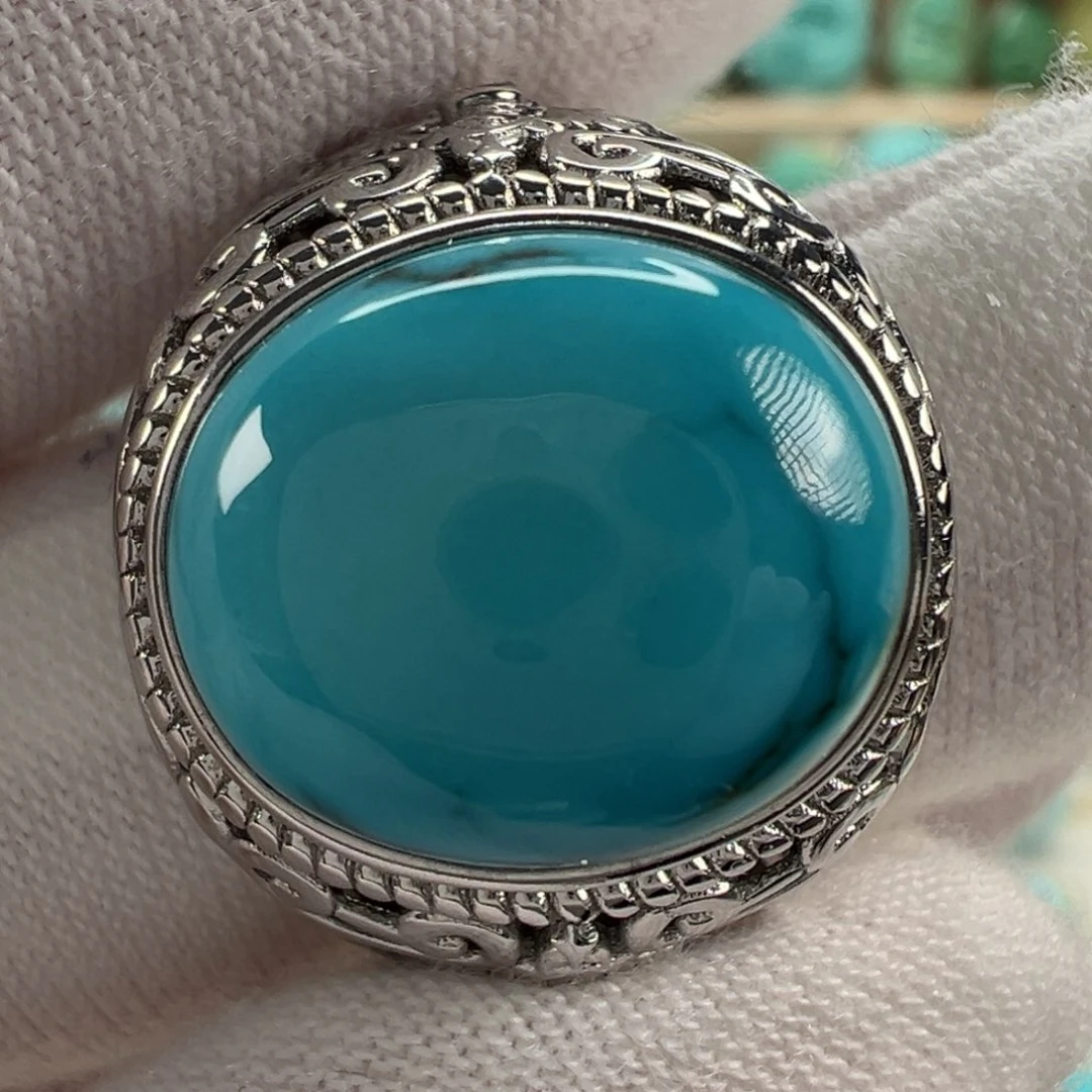 银S925镶嵌绿松石配饰