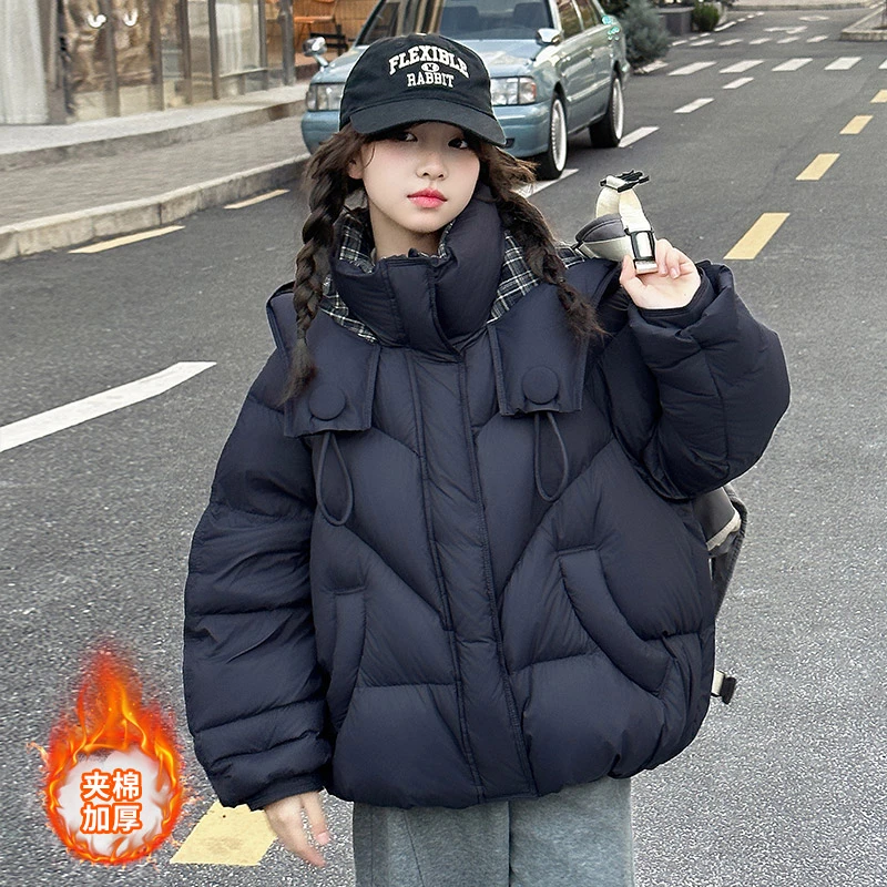 女童棉服外套冬季加厚2025新款儿童冬装洋气超好看女大童保暖棉衣
