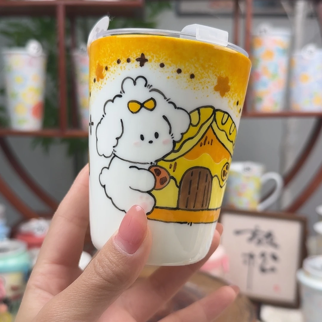 陶65景德镇手绘高温釉下彩玉泥