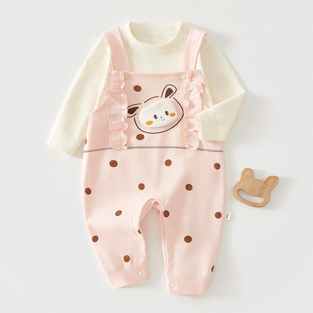婴儿衣服秋装婴幼儿连体衣宝宝超萌可爱外出服背带裤套装春秋爬服