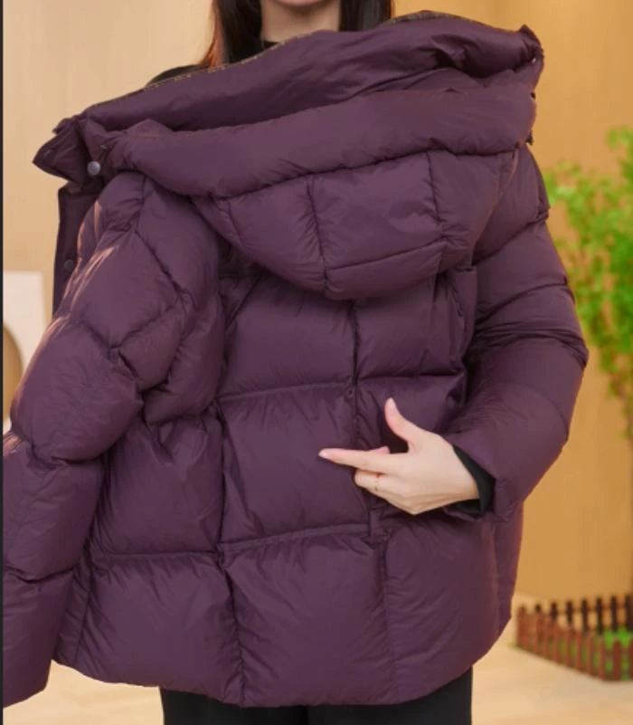【黑标大朵羽绒】蚕物025新款加厚保暖鸭绒羽绒服外套D293彭彭
