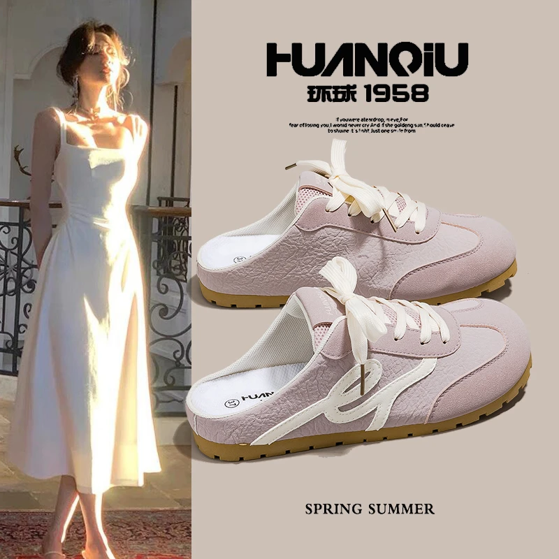 环球拖鞋女鞋外穿夏天穿裙子2025新款多巴胺百搭爆款包头半拖K669