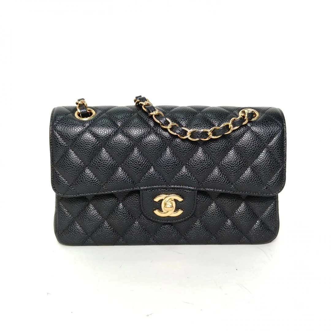 99新 Chanel/香奈儿 【娇】CF 口盖包 23皮革C 26开 金扣 826357