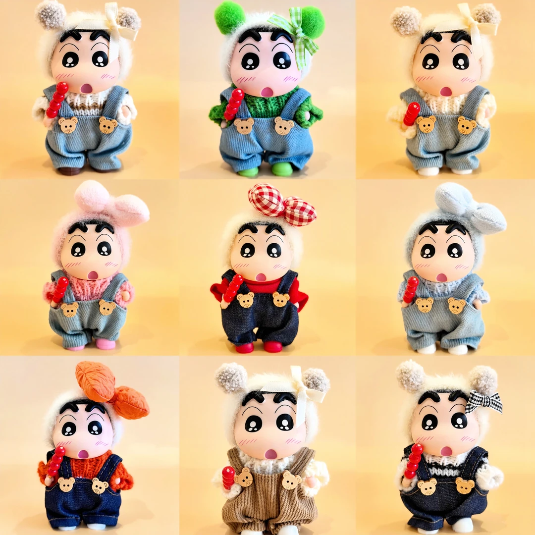 新款可爱毛衣糖葫芦蜡笔小新手办家居车载摆件桌面摆件新年礼物