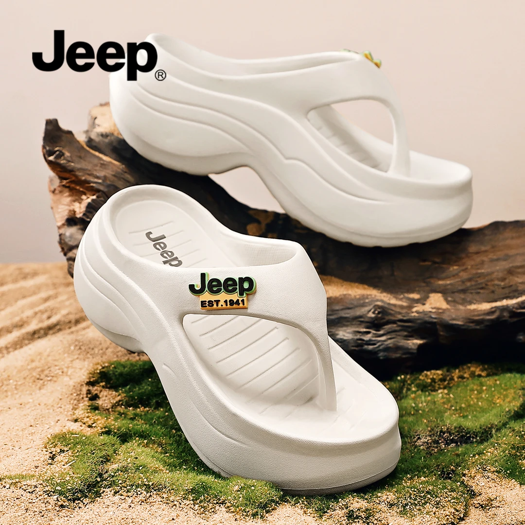 JEEP吉普人字拖女款夏季外穿2025新款厚底拖鞋夹脚凉鞋女士凉拖鞋