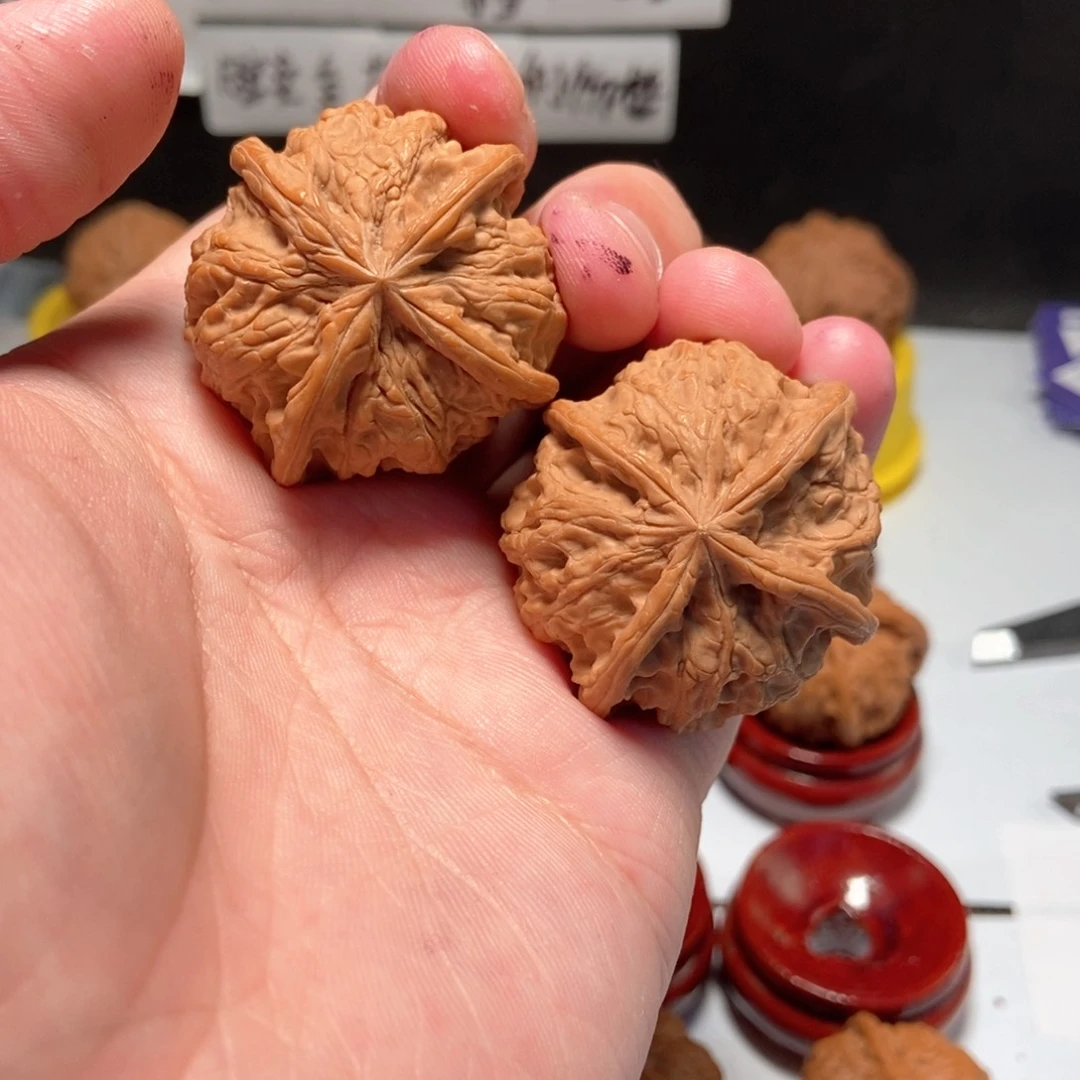 吊坠文玩核桃雨花石4麟41尺38