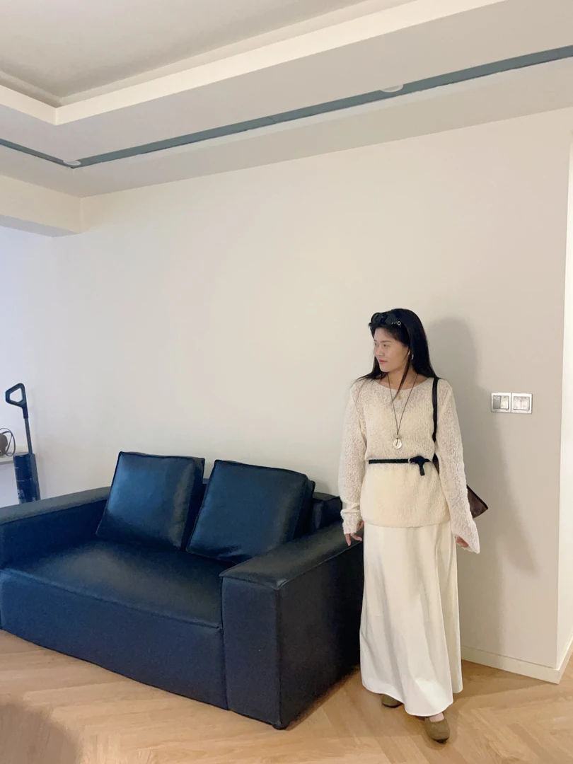 慵懒风毛衣百搭简约裙子