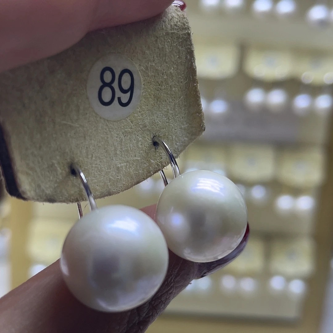 淡水珍珠耳饰银S925镶嵌