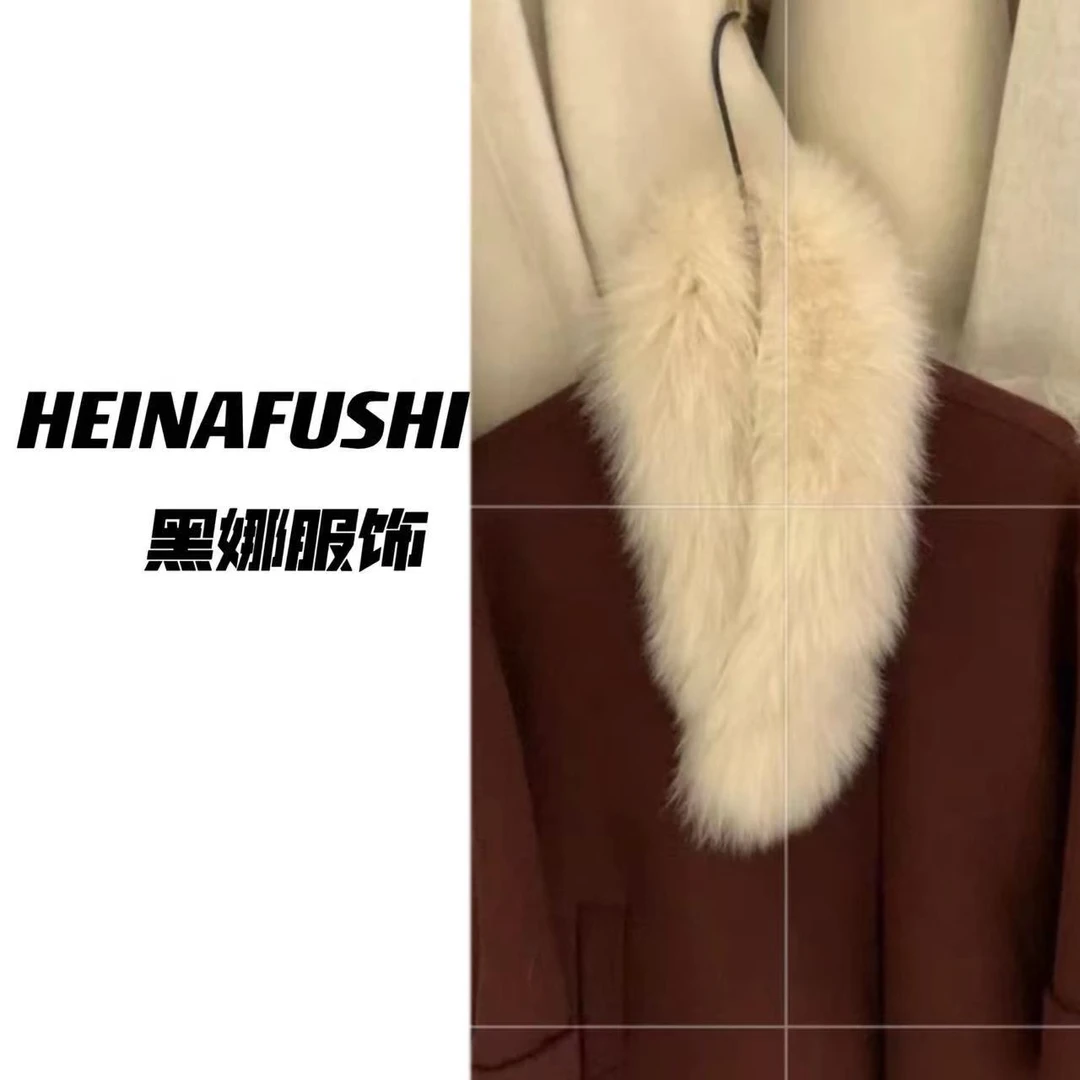 HEINA 温柔狐狸毛围脖000