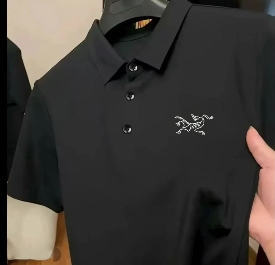 Y【奥莱撤柜】轻奢男士鸟家同款翻领POLO衫无缝纯色短袖T恤简约时尚