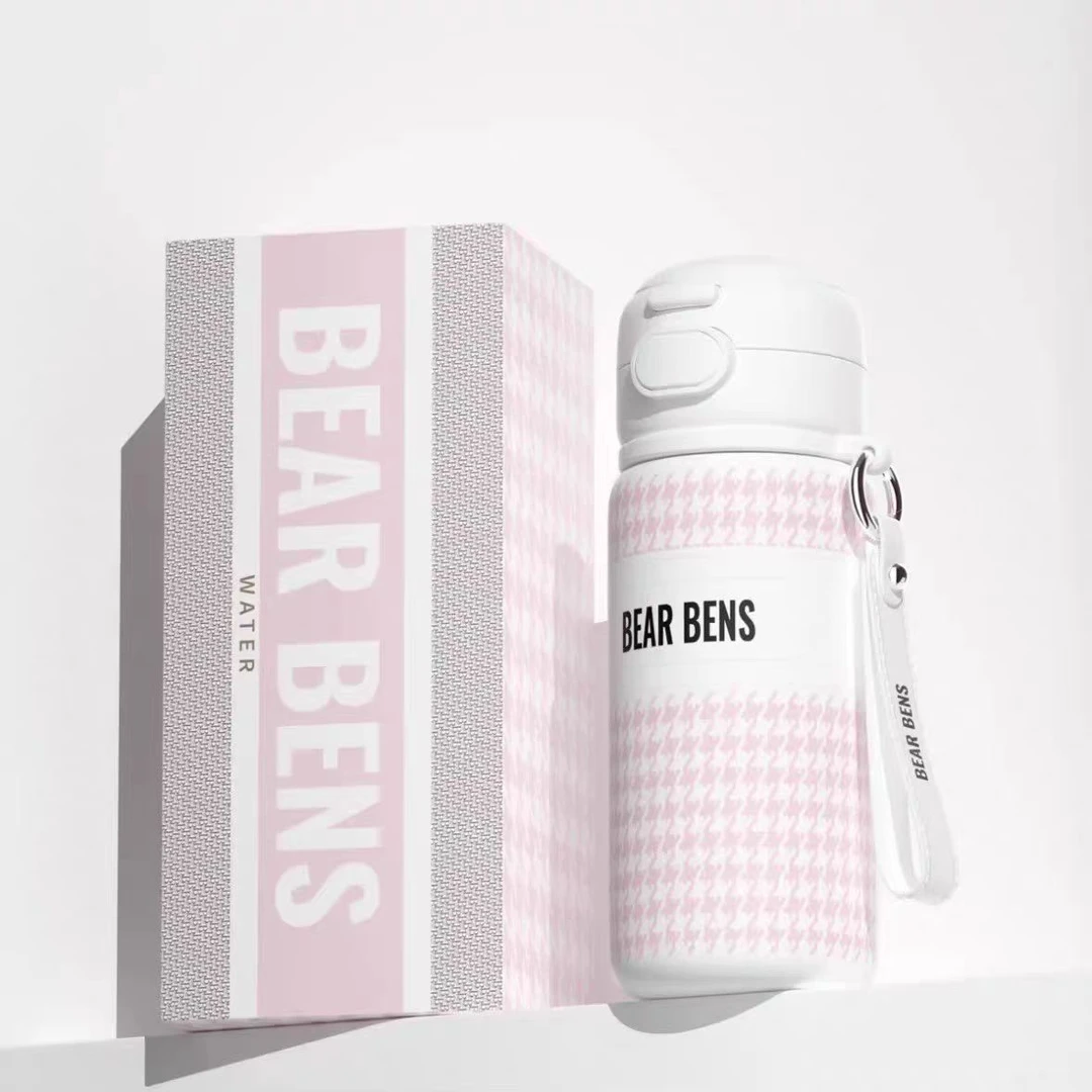 XB896 熊本士高颜值316L不锈钢保温杯千鸟格500ml