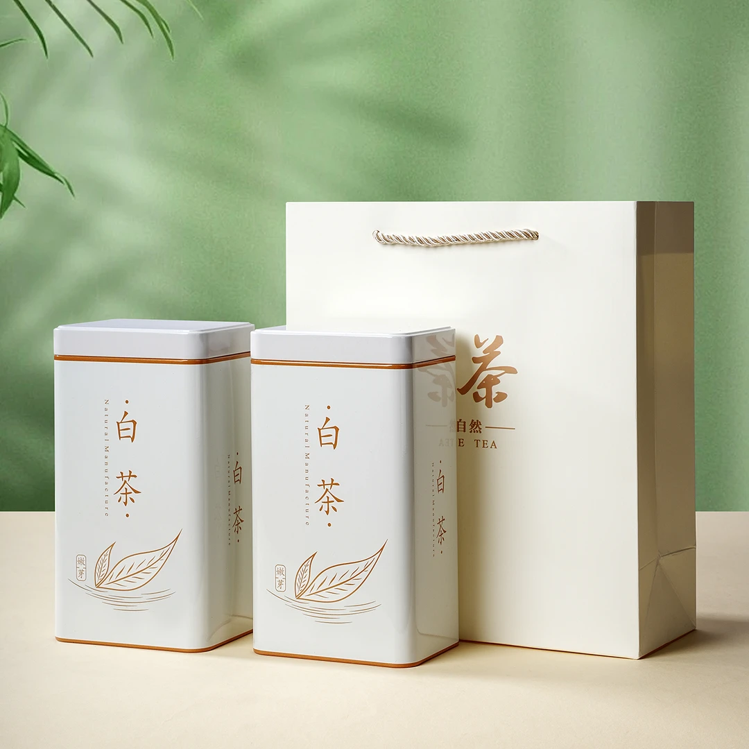 白茶铁罐新款黄金芽铁罐白茶茶叶包装礼盒空礼盒半斤装空礼盒罐装