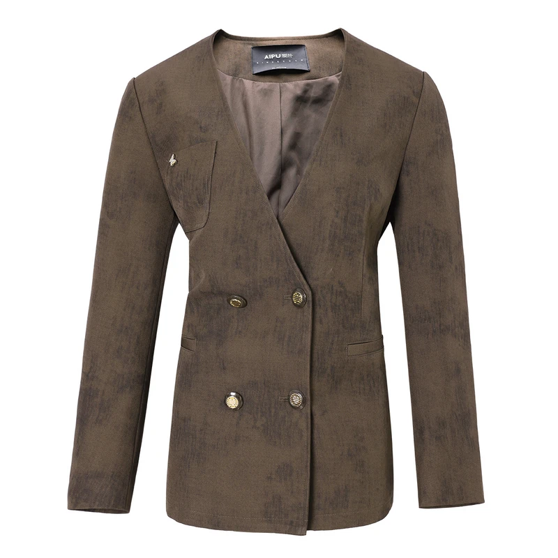 66298品牌大码女装春季新款洋气时尚显瘦百搭遮肉高级感气质外套