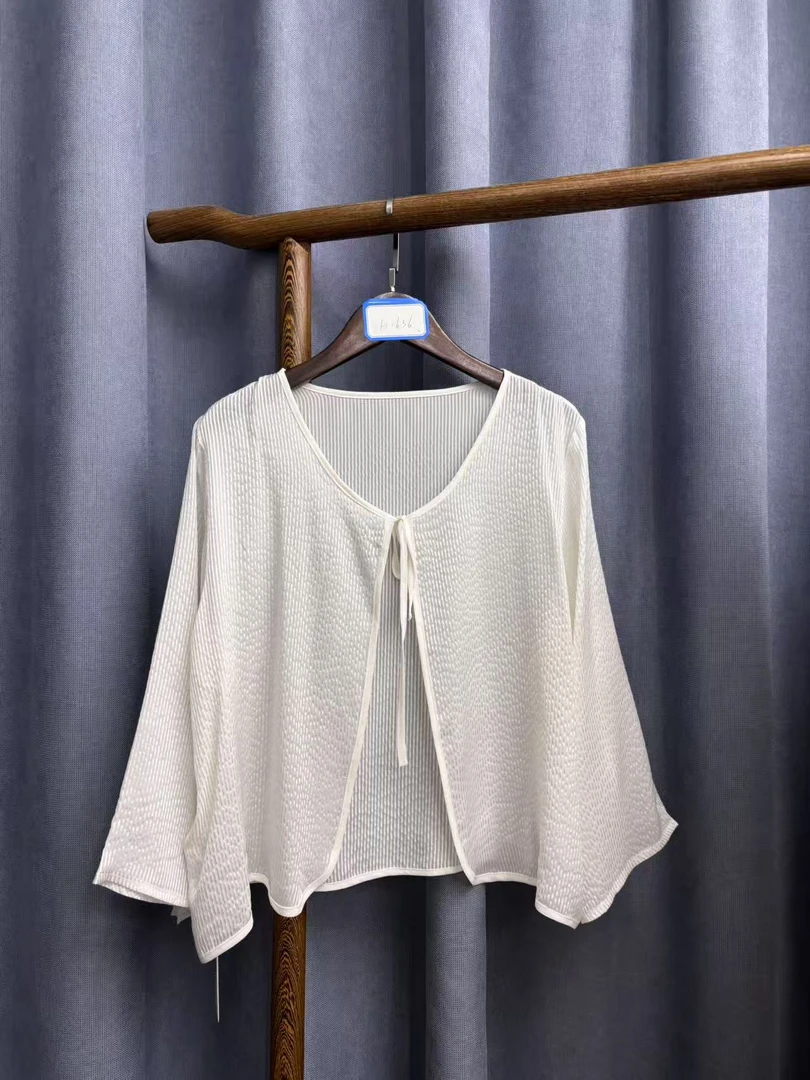 2025夏季新款时尚百搭桑蚕丝披肩短款外套女H1636