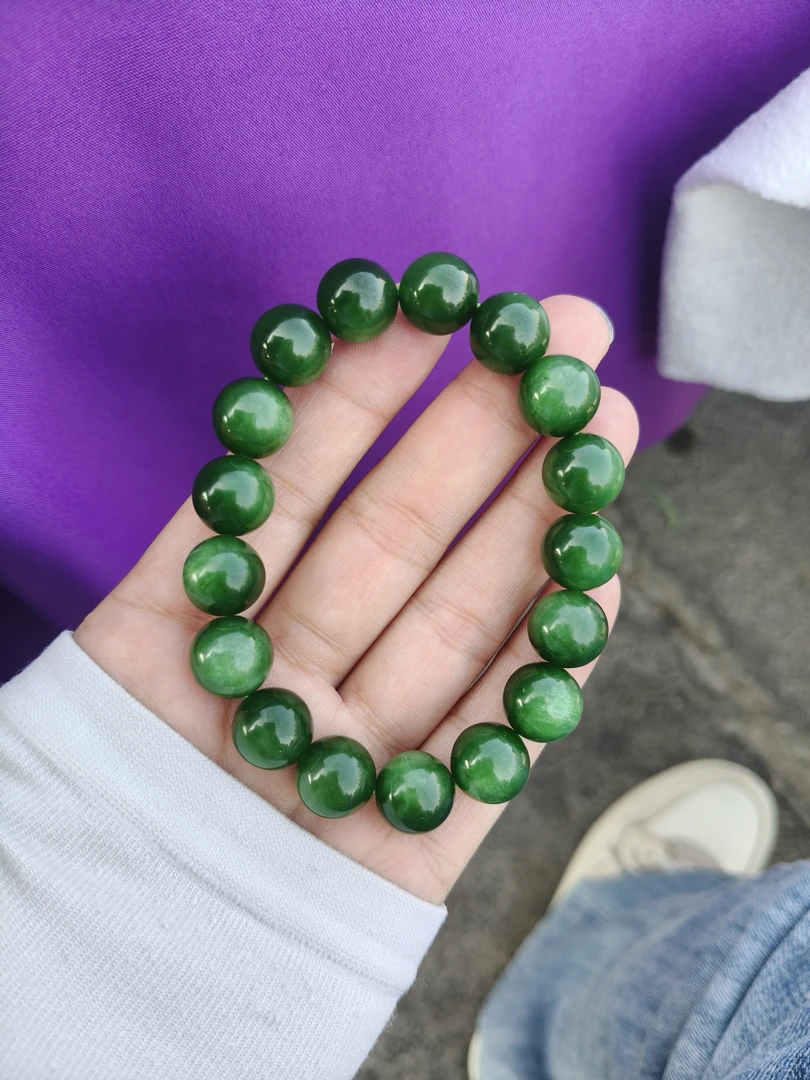 和田玉碧玉卡 12 手串