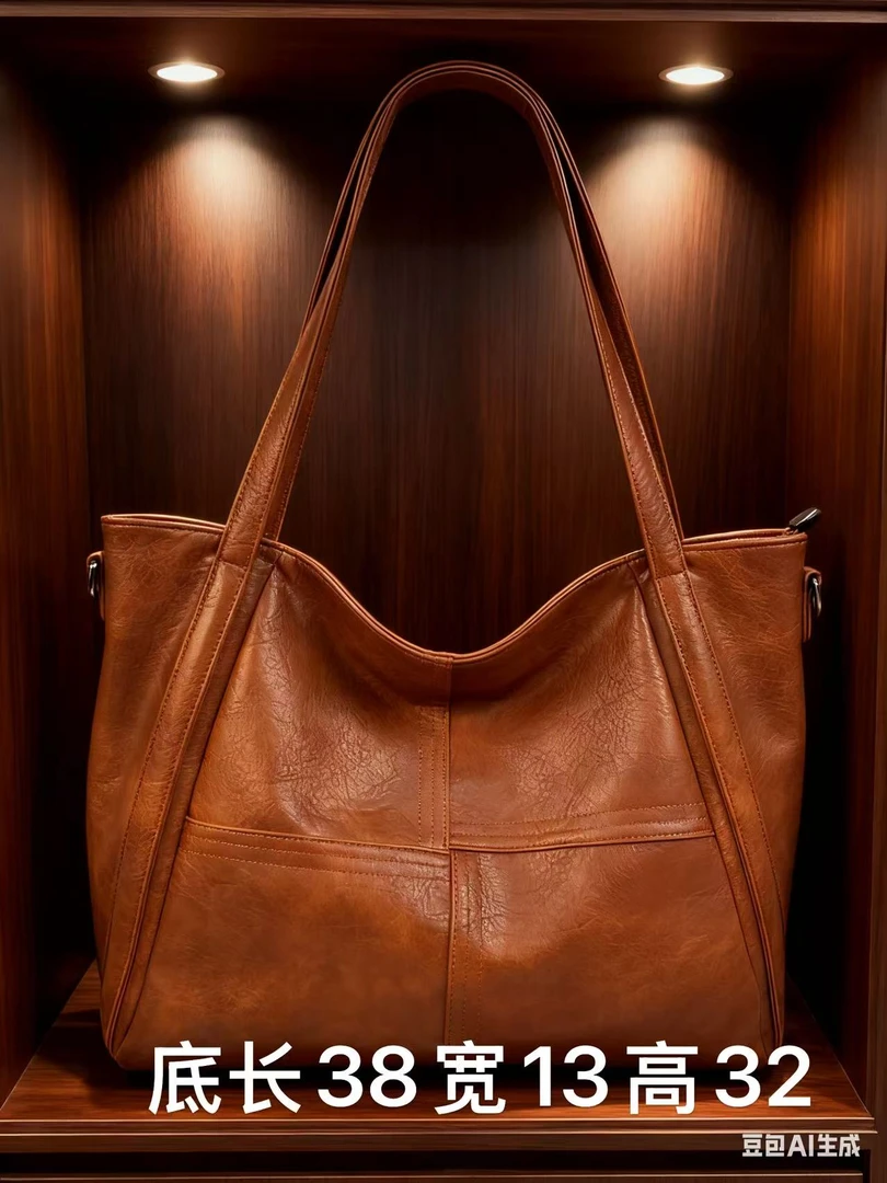 保罗FG101双根一体款休闲防脏轻奢多层款拼接单肩包大容量包包