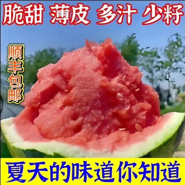 【顺丰包邮】正宗麒麟瓜美都西瓜8424西瓜脆甜多汁有籽无籽随机发
