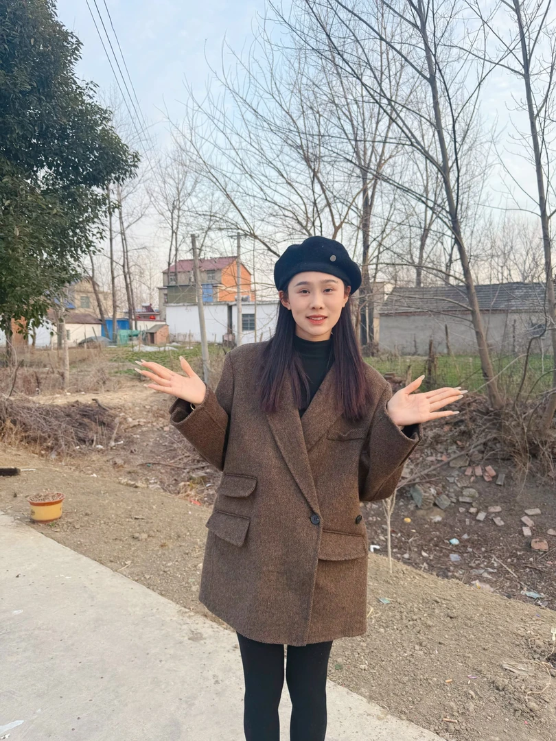 [楠楠专属】25年 韩系西装版双面羊毛大衣短款女小个子