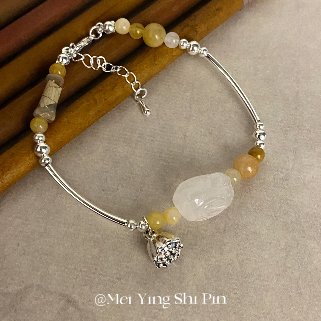 合金手链 轻奢串珠手链设计感钱兔无量小众手链