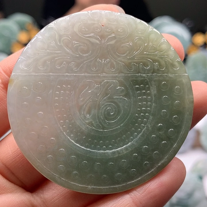 翡翠未镶嵌颈饰福牌福利