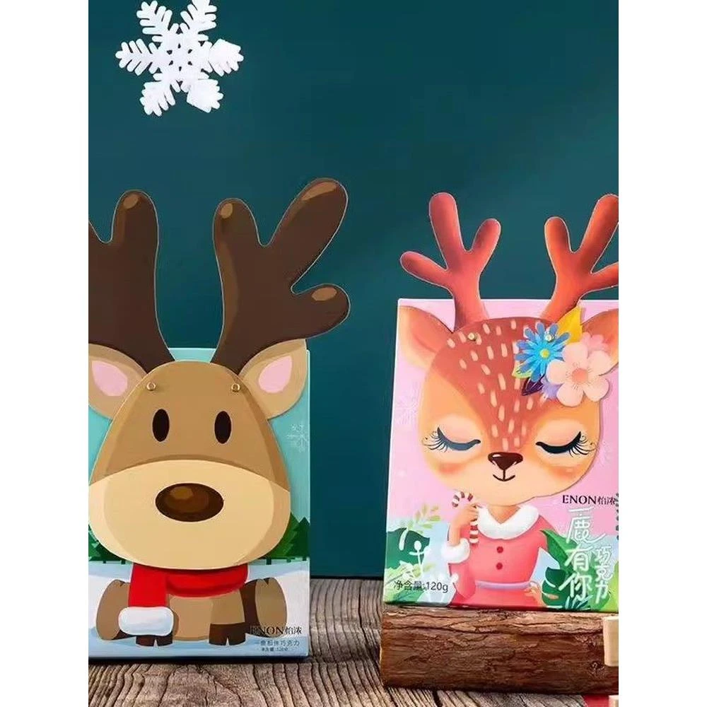 怡浓巧克力麋鹿棒棒糖礼盒装送女友解馋休闲一年一度宝藏零食分享